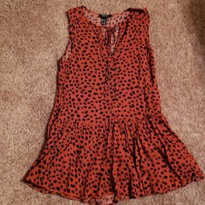 Forever 21 Cheetah Shorts Romper sz M